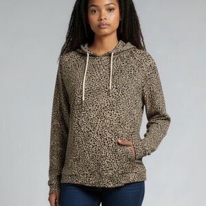 Volcom Outdoor Leopard Print Hoodie Women’s XS Oversized Lounge Pullover